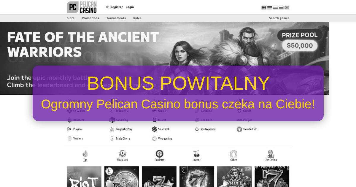 Pelican Casino bonus bez depozytu na start